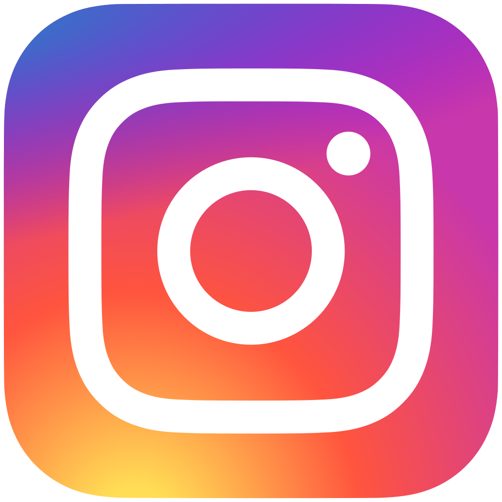 The Instagram logo featuring a square with an orange to purple gradient, and a white camera graphic in the center.