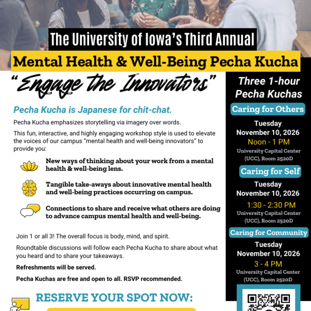 Mental Health & Well-Being Pecha Kucha promotional image
